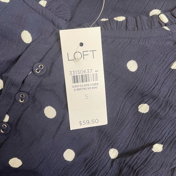 NWT Polka Dot LOFT Top - Picture 4 of 5